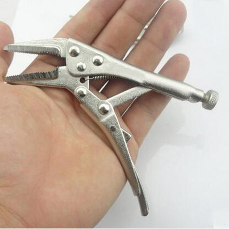 5inch Locking pliers round nose Straight Jaw Welding Tool Straight Jaw Lock Mole Plier Vice Grips Pliers: straight jaw 128mm