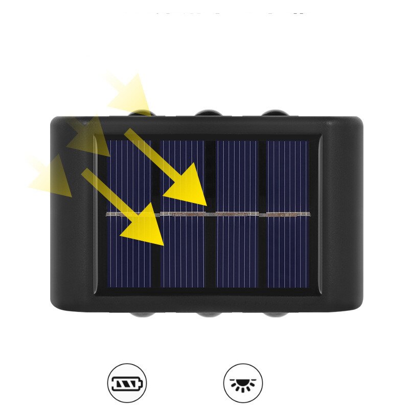6 LED Solar Wall Light Outdoor Waterproof Balcony Wall Lights for Courtyard Street Landscape Garden Decor Lamp Solar Wall Lamp