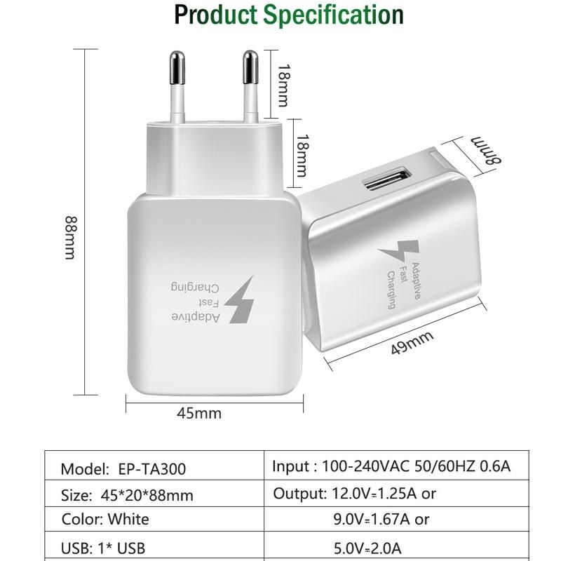 Cargador de pared rápido adaptable + Cable USB tipo C para Samsung A50, A20E, Note9, Note10, c9pro, LG, G5, G6, G7, V20, V30, ThinQ Plus