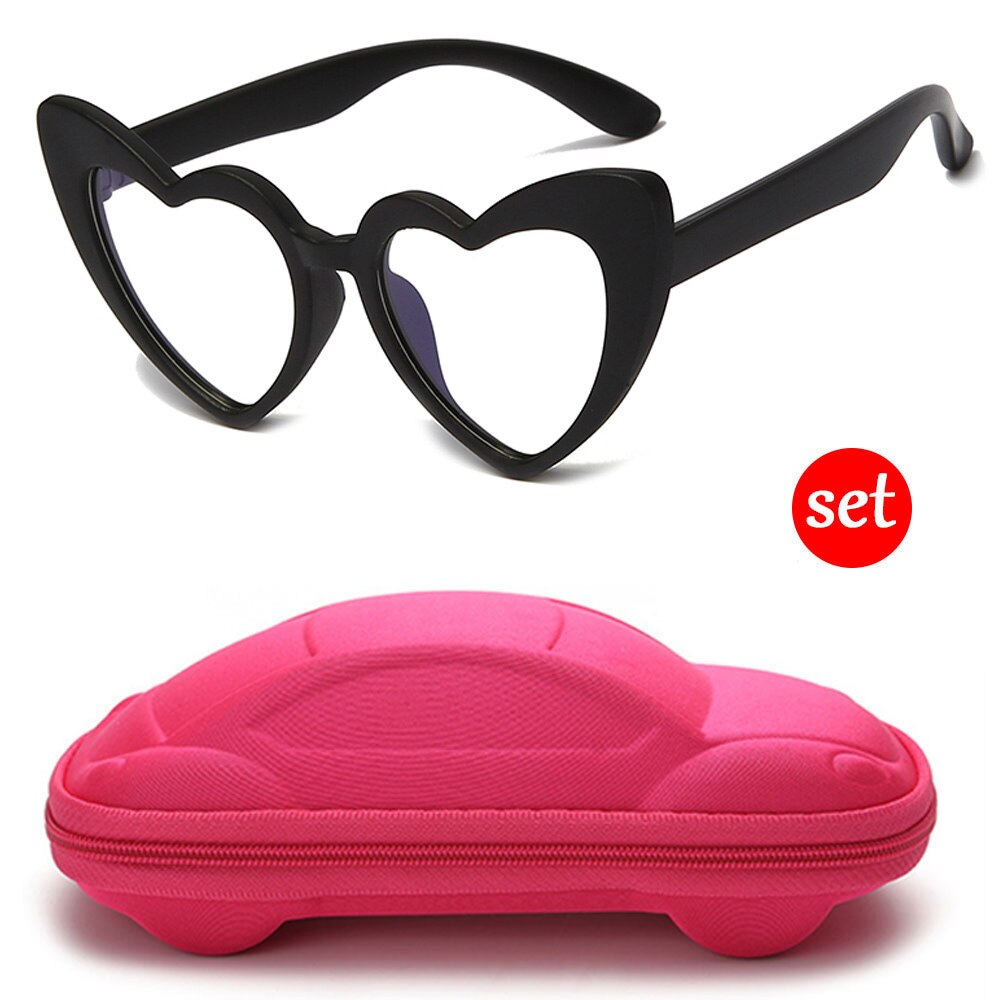 Longkeeper Hartvormige Anti-Blauw Licht Bril Kids Jongen Meisje TR90 Flexibele Frame Optische Brillen Kinderen Clear Lens Eyewear