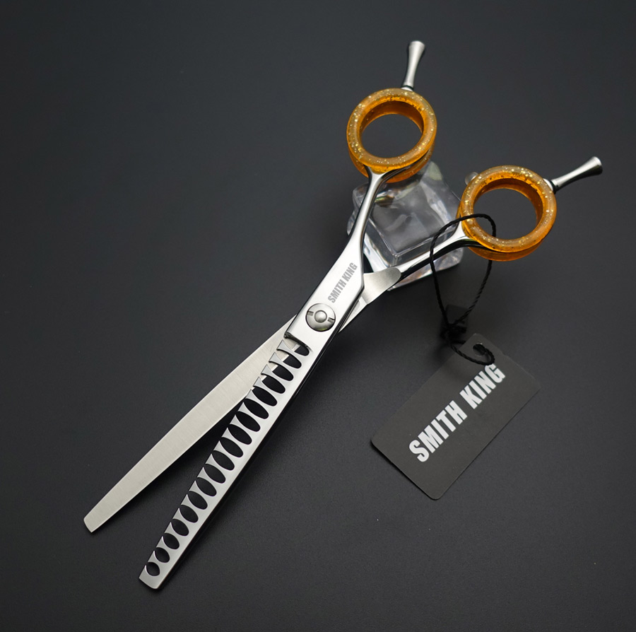 SMITH KING Pet grooming schaar/Scharen, 6.5 inch Dunner schaar/Scharen, Chunkers schaar/Scharen, voor linkshandige en rechtshandige