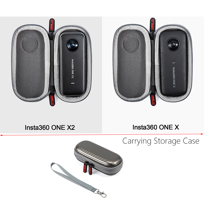 Futerał silikonowy pokrowiec ochronny obudowa ochronna pyłoszczelna czapka futerał do przechowywania folia ekranowa uchwyt do Insta360 One X2 X akcesoria: PU Storage Bag