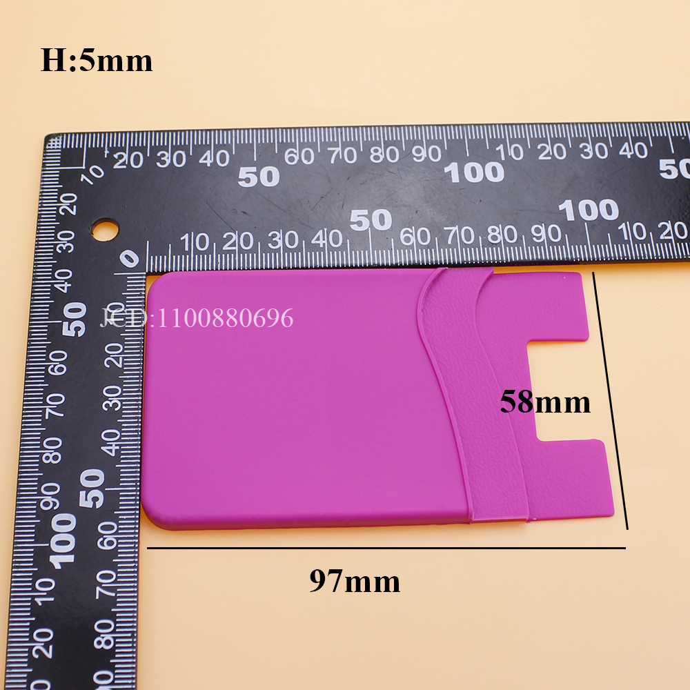 Tarjetero de silicona para teléfono móvil, funda tipo billetera, bolsillo para casi todos los teléfonos móviles
