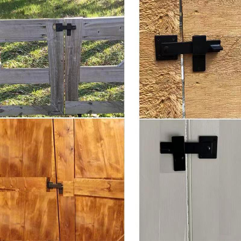 Barn Door Latch Farm Door Bolt Sliding Door Clasp Fence Gate Lock Latch Metal Lock Buckle Anti-Theft With Screw Hardware Part
