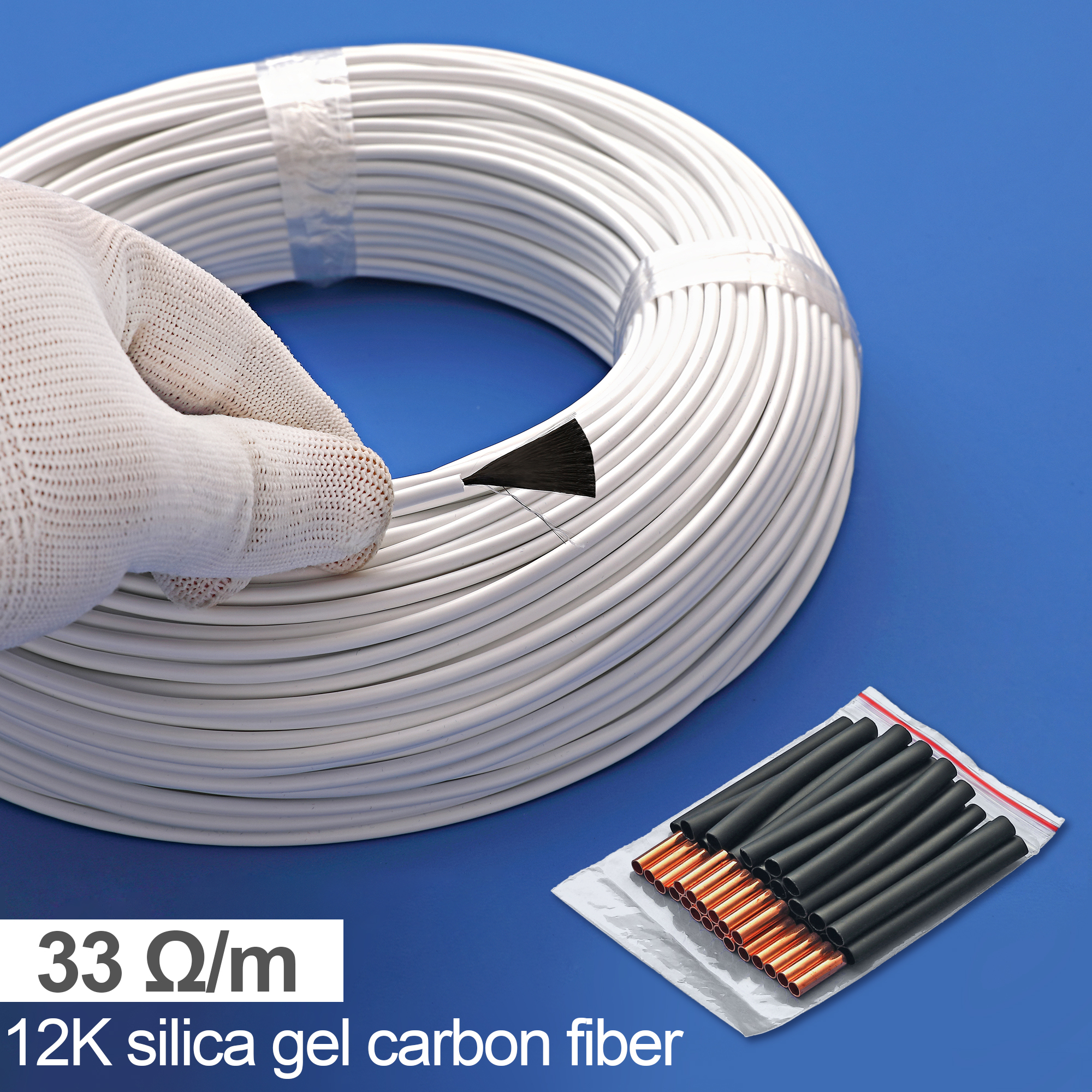 Cavo di riscaldamento a pavimento in fibra di carbonio cavo di riscaldamento in fibra di carbonio cavo di riscaldamento elettrico nuovo tipo di riscaldamento a infrarossi cavo10-20-30-50-100m