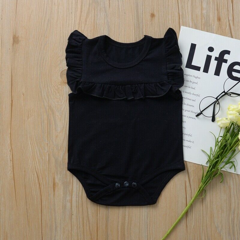 Infants Baby Girl Clothes Sleeveless Cotton Romper Jumpsuit Playsuit Outfit Set
