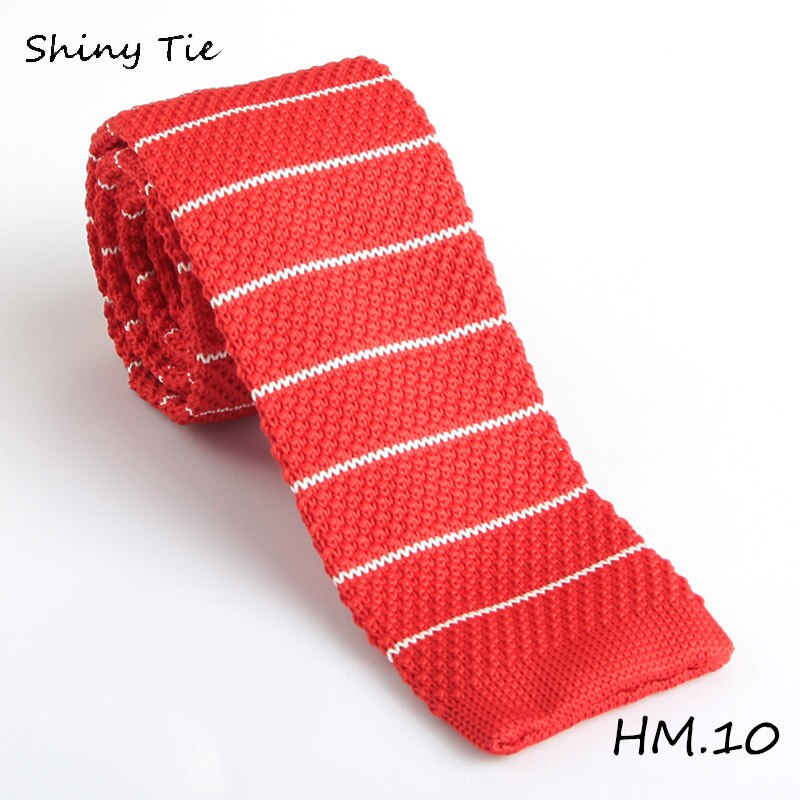 Strikkede slips strik fritid stribede slips strikke uld hals slips 100%  mærke kommercielle mænd slips: 10