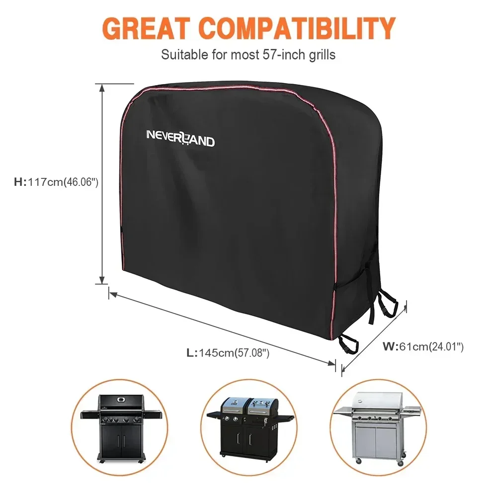 Barbecue Grill Hoes Regen Water Proof Stof Beschermende Anti Outdoor Tuin Bbq Ronde Grill Cover Voor Gas Houtskool Elektrische
