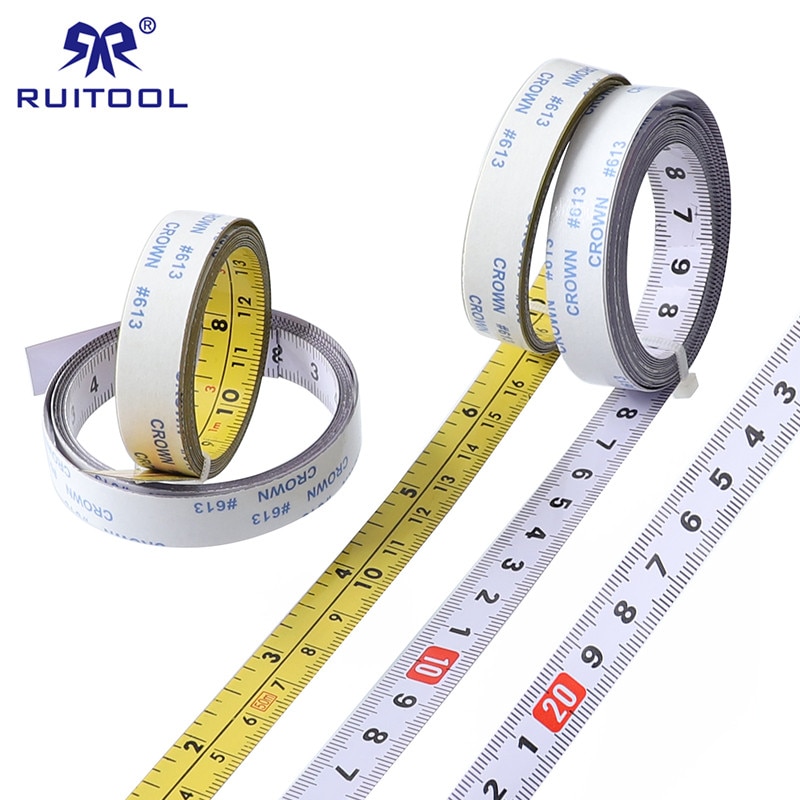 Ruban Adhésif 100cm 4 Rubans Auto-adhésifs Métrique 1m - Acier Carbone Pour Établi, Scie, Menuiserie - Left/Right/Center Accessoire Bricolage Précision