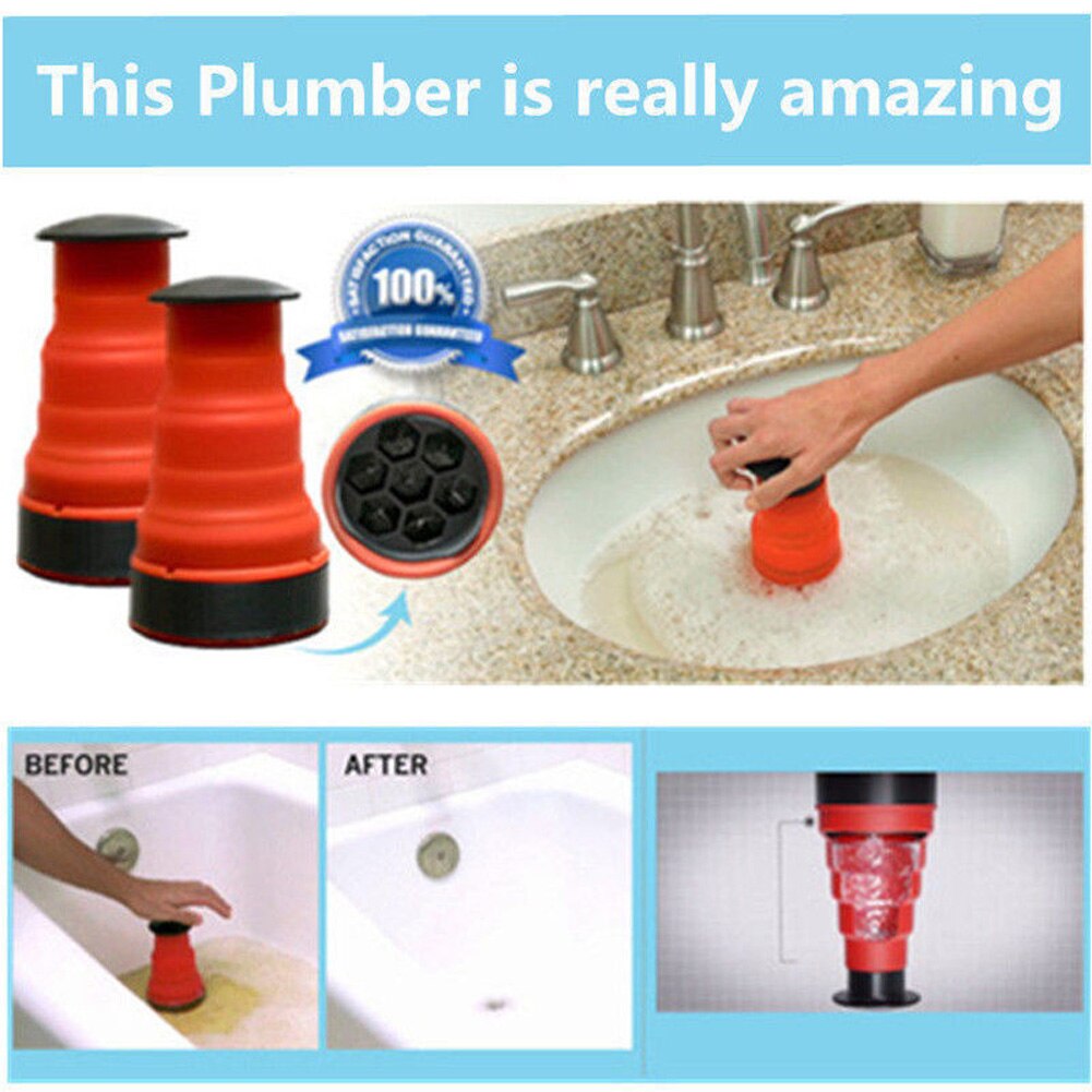 Manual High Pressure Air Power Drain Blaster Manual Toilets Bath Kitchen Sink Plunger Cleaner Pump Household Tools
