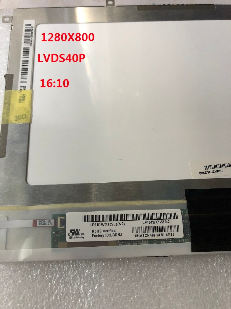 10 inch LCD screen LP101WX1-SLN2 HD IPS screen 1280x800 LVDS40P interface