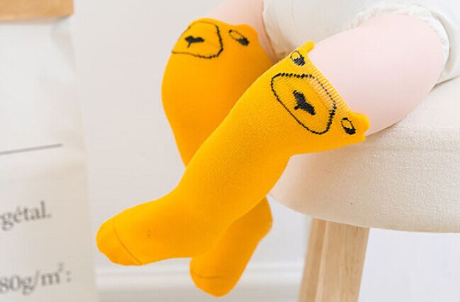 Baby kinderen meisjes peuter vos sokken zachte katoenen kniekousen meisjes sokken bloemen schattig: En