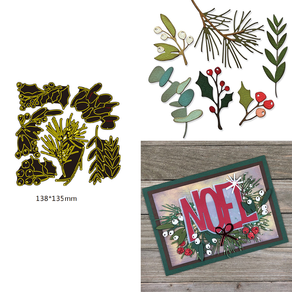Natale Renna Slitta GIOIA di noel Metallo Fustelle per Il FAI DA TE Scrapbooking Artigianato Creatore di Carte album di Foto Modello di Goffratura: Cioccolato