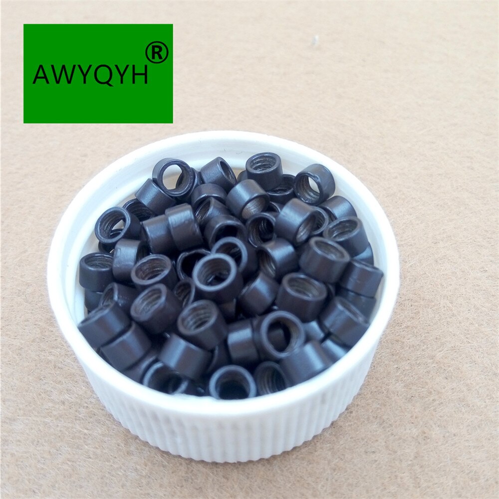 Hair Extension aluminium Micro links Rings Beads Links with Screws thread