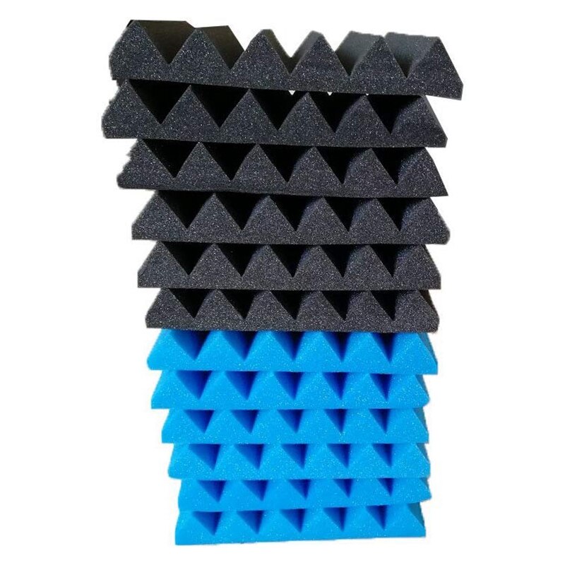 12 stk akustisk panel studio lydisolert skum kile flis brannsikker studio skum lyd kiler 5 x 30 x 30cm