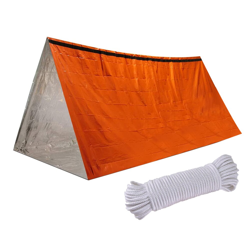 Waterproof Emergency Tent Survival Shelter Thermal Insulated Blanket SOS Sleeping Bag for Hiking/Camping: orange