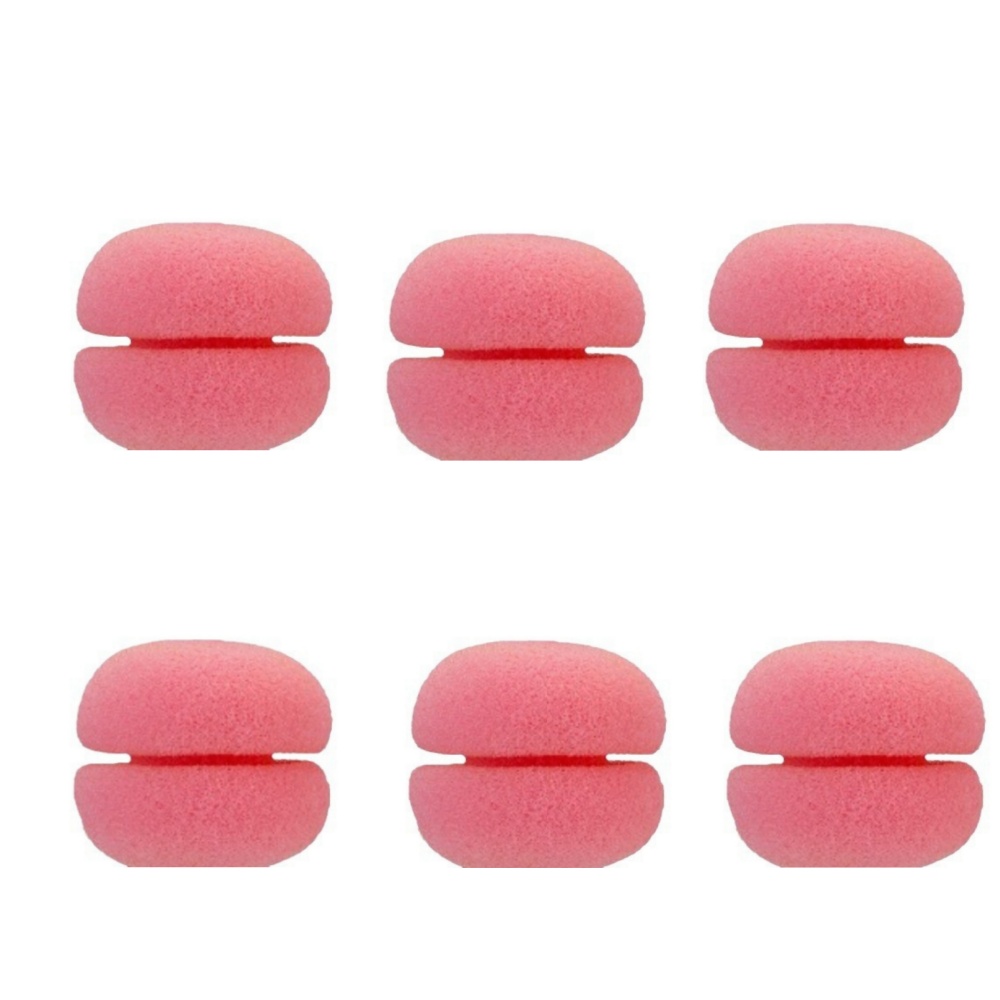 Rulos de pelo de espuma de fresa para mujer, herramienta de rizador de esponja sin calor, peinado diario, rizador esponjoso, rulos de pelo manuales, 1/6/12 Uds.: Morado