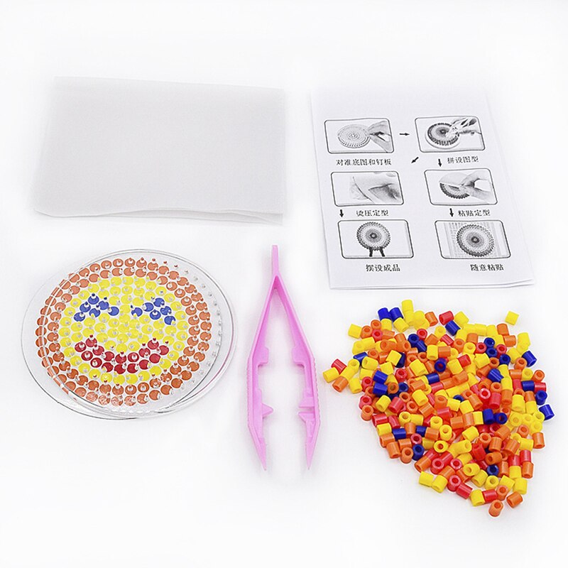 Perler perler mini sæt hama perler 300 perler 5mm strygning sikring perler 3d puslespil børn pædagogisk legetøj med tilbehør