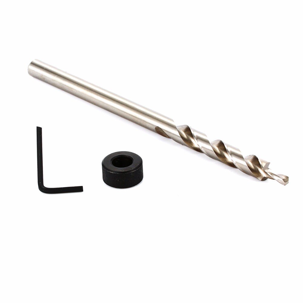 Fixmee fickhål jiggsats träbearbetningsficka hål jiggsats 9.5mm borrstyrhylsa träborrning  p6 f 3: 1pc borr