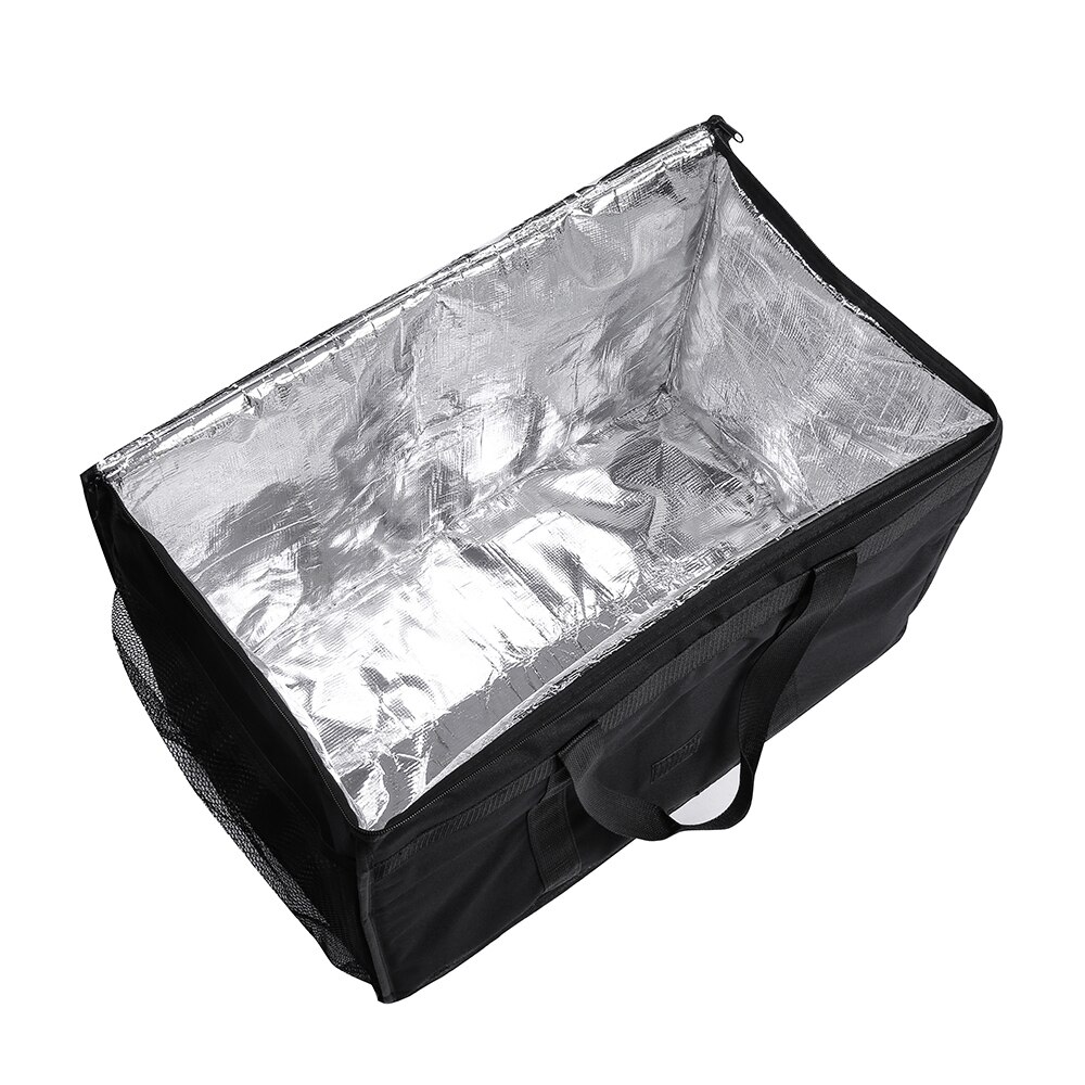 Elastic Band Grid Preserved Shopping Box Bags Large Premium Handles Reinforced Bottom Insulated Food Cooler Bags (58* 35* 38CM)