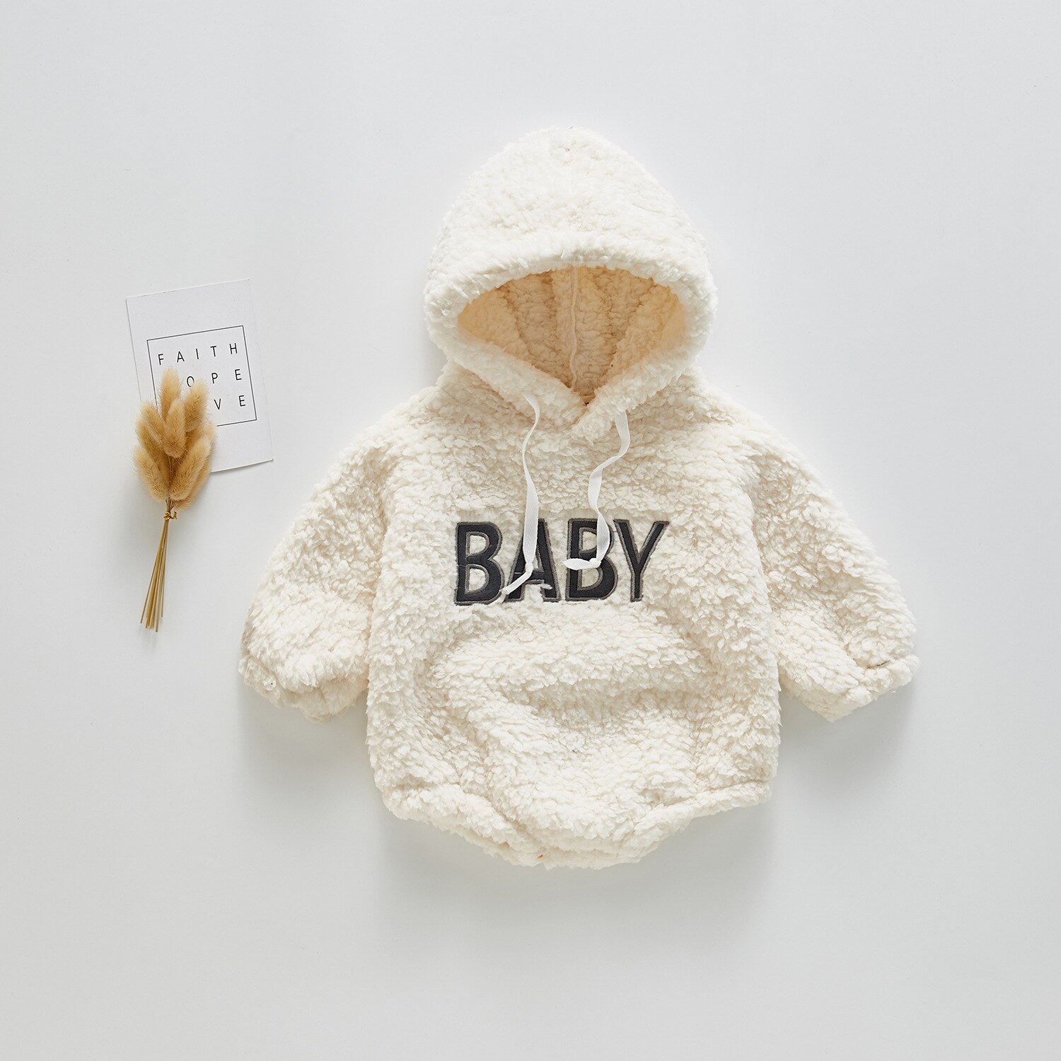 Ropa de bebé Body de felpa ártica de invierno para bebés, niños y niñas, ropa cálida de una pieza para niñas pequeñas