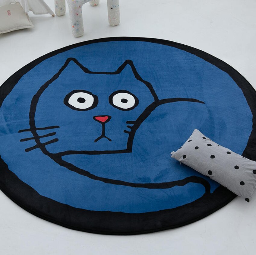 Barn leker spillmatter rundt teppetepper matte bomull krypteppe gulvteppe til barnerom dekorasjon ins baby: 3 / Diameter 80cm