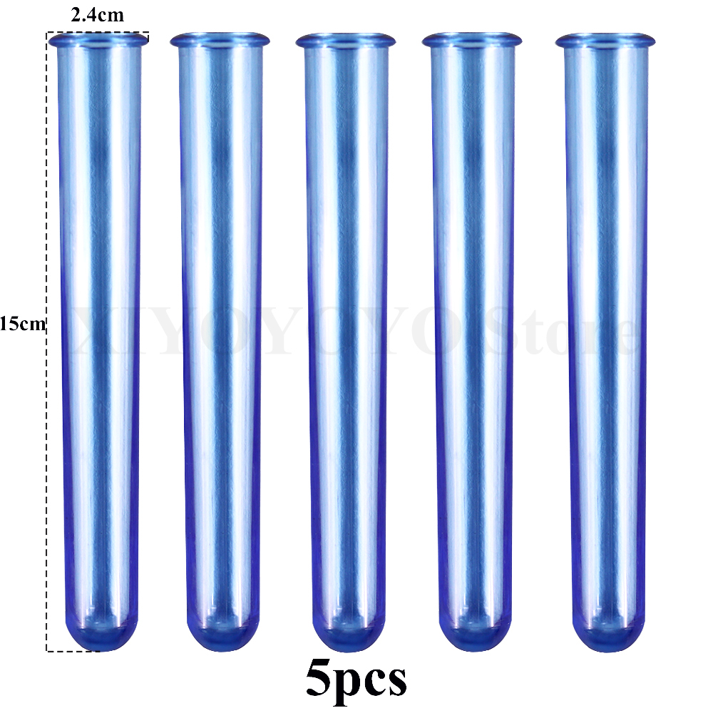 5 stücke Blumen Reagenzglas Vase Acryl Glas DIY Wohnkultur Gips Harz Klar Anzeige-ständer Anlage Inkubator Für Hydrokultur herstellung: Burgunderrot