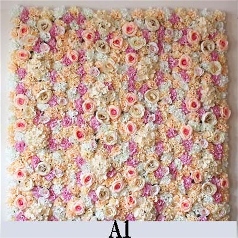 Hoge Dichtheid Bloem Muur 40X60 Cm Zijde Rose Kunstmatige Bloemen Romantische Voor Bruiloft Achtergrond Decoratie 13 Kleur