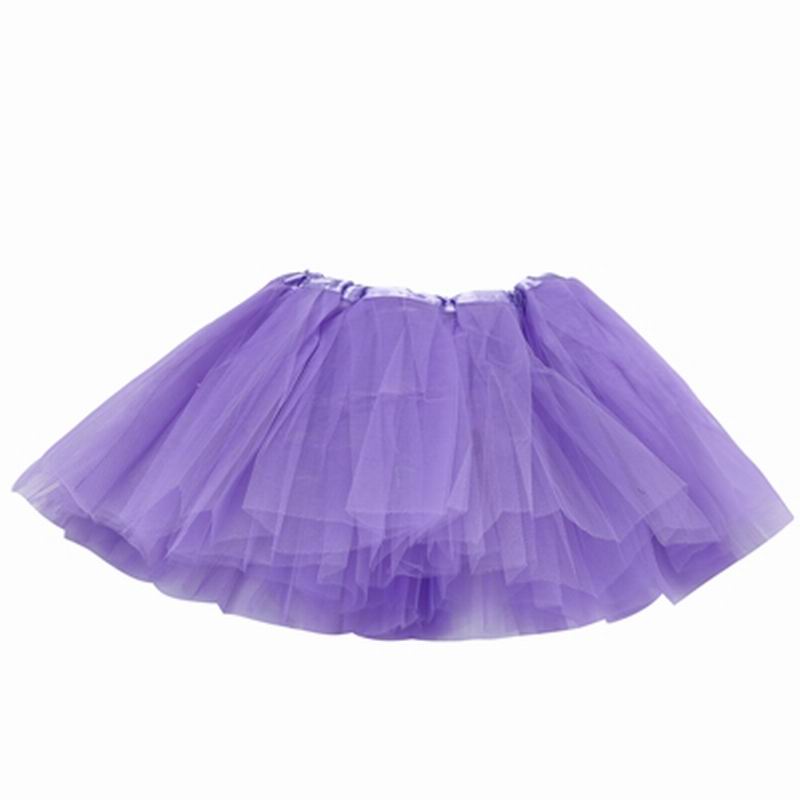 Multicolor 2 pezzi 4 colori spettacoli Pettiskirts danze vestito da ragazza gonna Tutu gonna principessa ghirlanda per bambini: 4-Light Purple