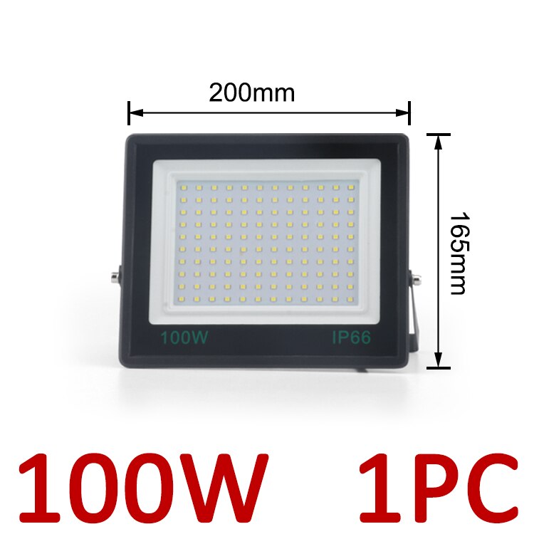 foco led exterior 300W , Reflector LED de 220V, IP66 focos led para casa exterior, proyector LED impermeable, iluminación de 200W, 150W, 100W, 50W: 100W