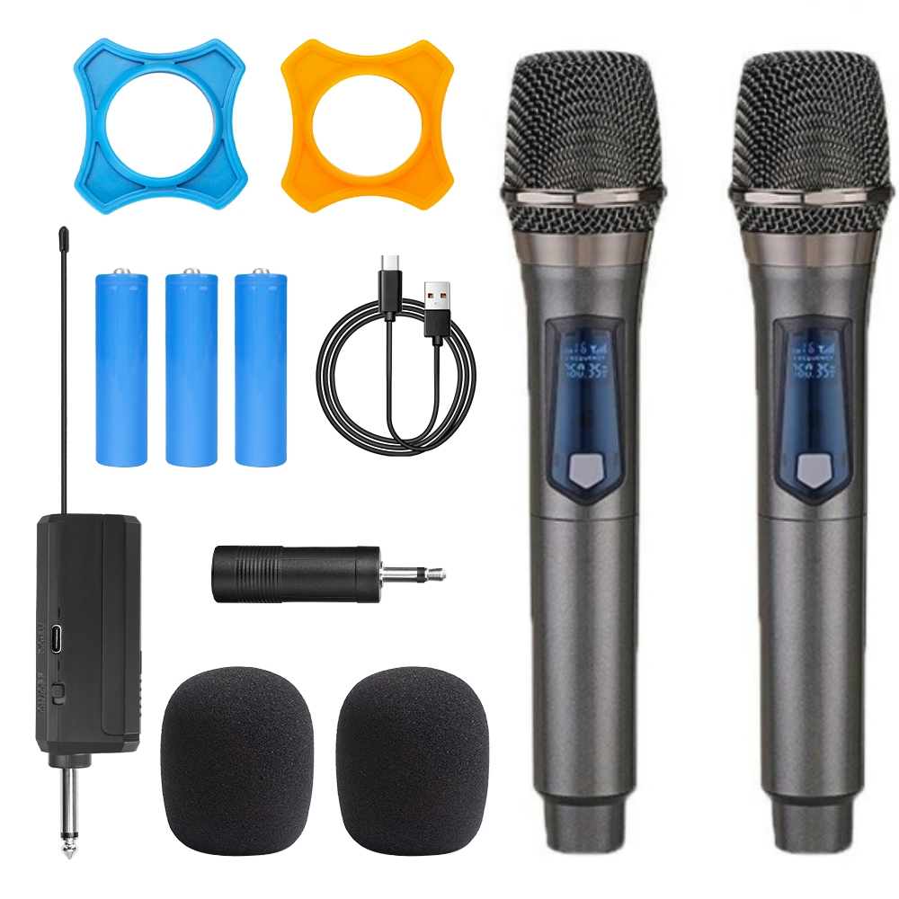 2.4G Wireless Microphone Karaoke Handheld Microphone Rechargeable Microphone Multi-Microphone Kits For Live Party Show Meeting: PURPLE