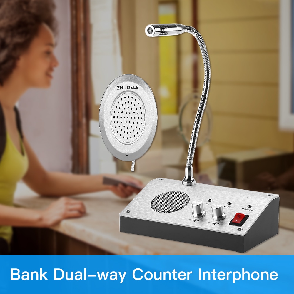 Interphone de compteur de banque de système d'interphone de fenêtre de double voie zéro-touch pour la fenêtre de billet de Station de banque de magasin d'affaires