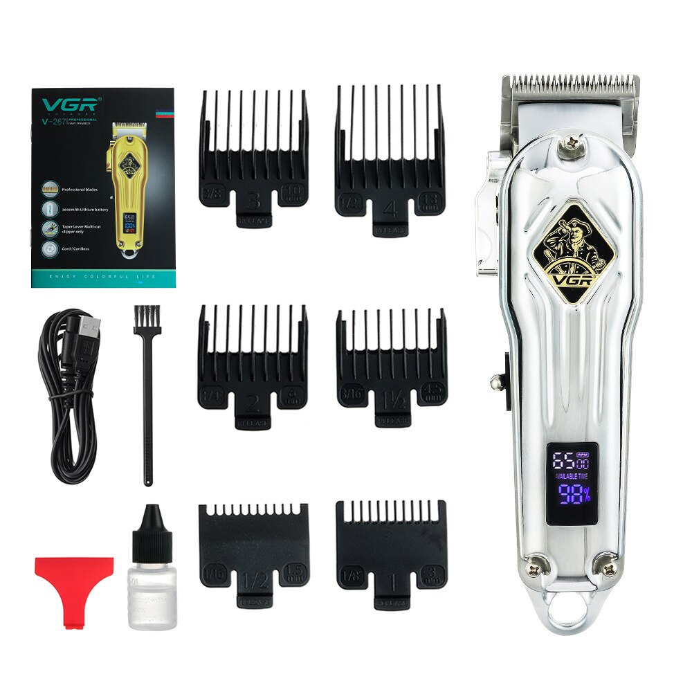 adjustable hair trimmer finishing fading blending hair clipper electric hair cutter beard trimer precision machine: Brown