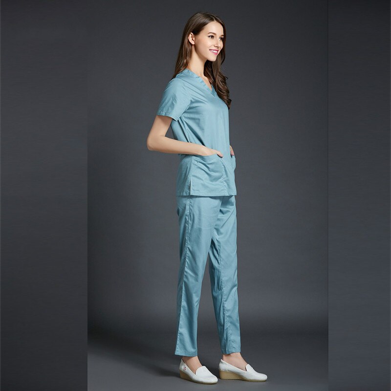 kurzarm Doktor Krankenschwester Uniform Sommer Krankenhaus Medizinische Schönheit Salon Spa Peeling-setzt Chirurgische Medizinische Uniformen