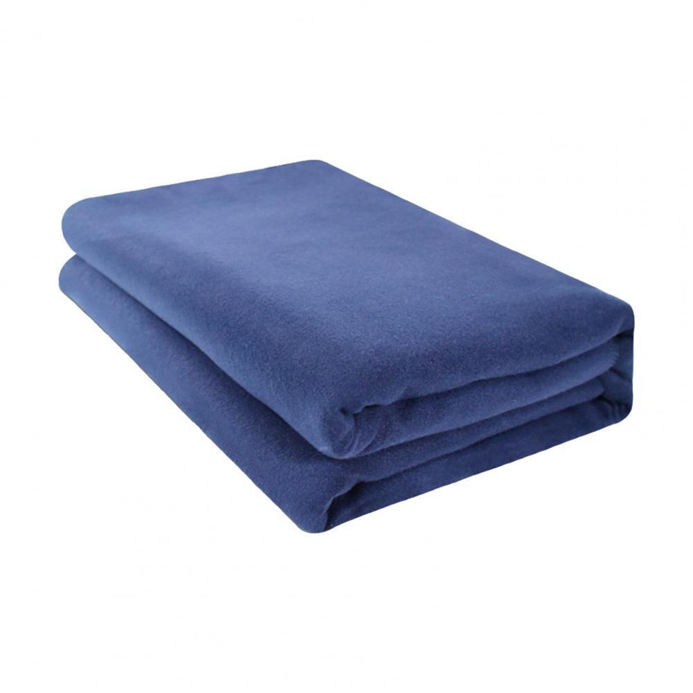 Mantas de Yoga antideslizantes, manta plegable anticaída, antipelusas, Color sólido, para viajes, deporte, Fitness, ejercicio, Pilates, esterillas de entrenamiento: Azul oscuro