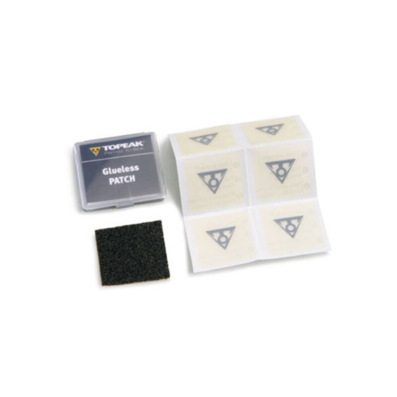Topeak TGP01 Tire Patch Tire Repair Tools FlyPaper Glueless Patch Kit road Mountain bicycle(6 Patches &amp; 1 Abrasive Sheet)