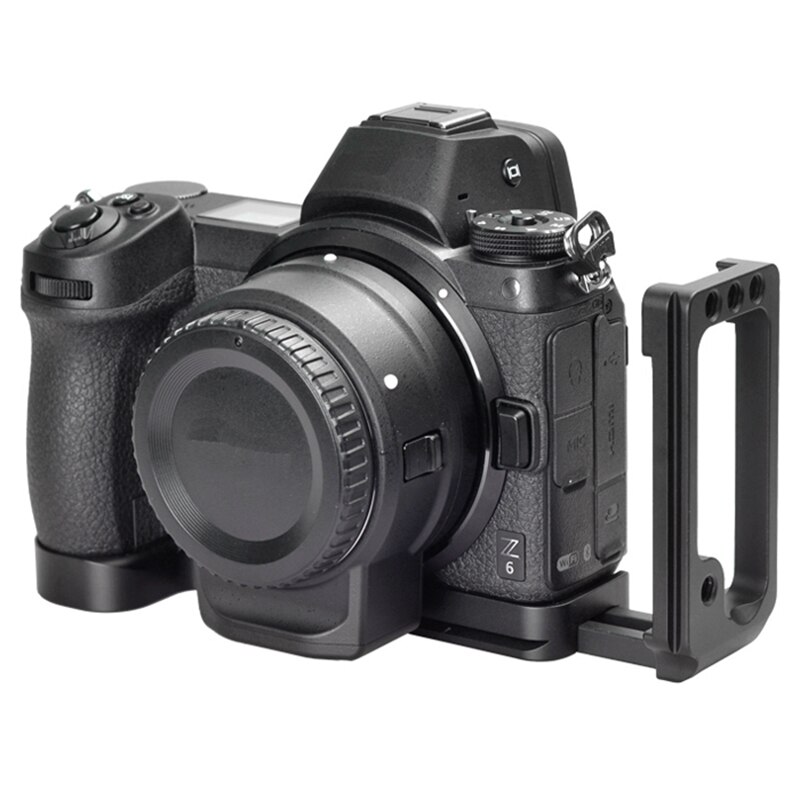 Soporte retráctil en forma de L para cámara agarre manual para Nikon Z7 Z6 LB-Z7 placa base de liberación rápida placa lateral empujar y tirar