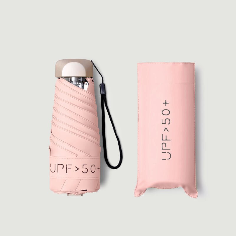 Let lille sammenklappelig paraply regn kvinder mini lomme parasol piger anti-uv vandtæt bærbar rejse parasol