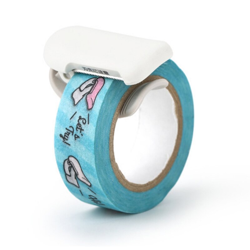 Portable Simple Mini Tape Cutter Set Tape Tool Roller Tapes Cutter Dispenser School Supplies Office Stationery