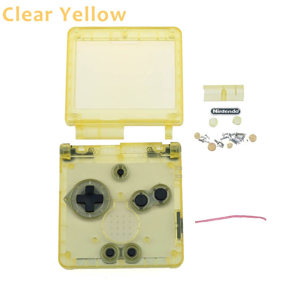 JCD 12Color Transparent Clear Color For GBA SP Replacement Housing Shell Cover Case For Nintendo GameBoy Advance SP: Clear Yellow