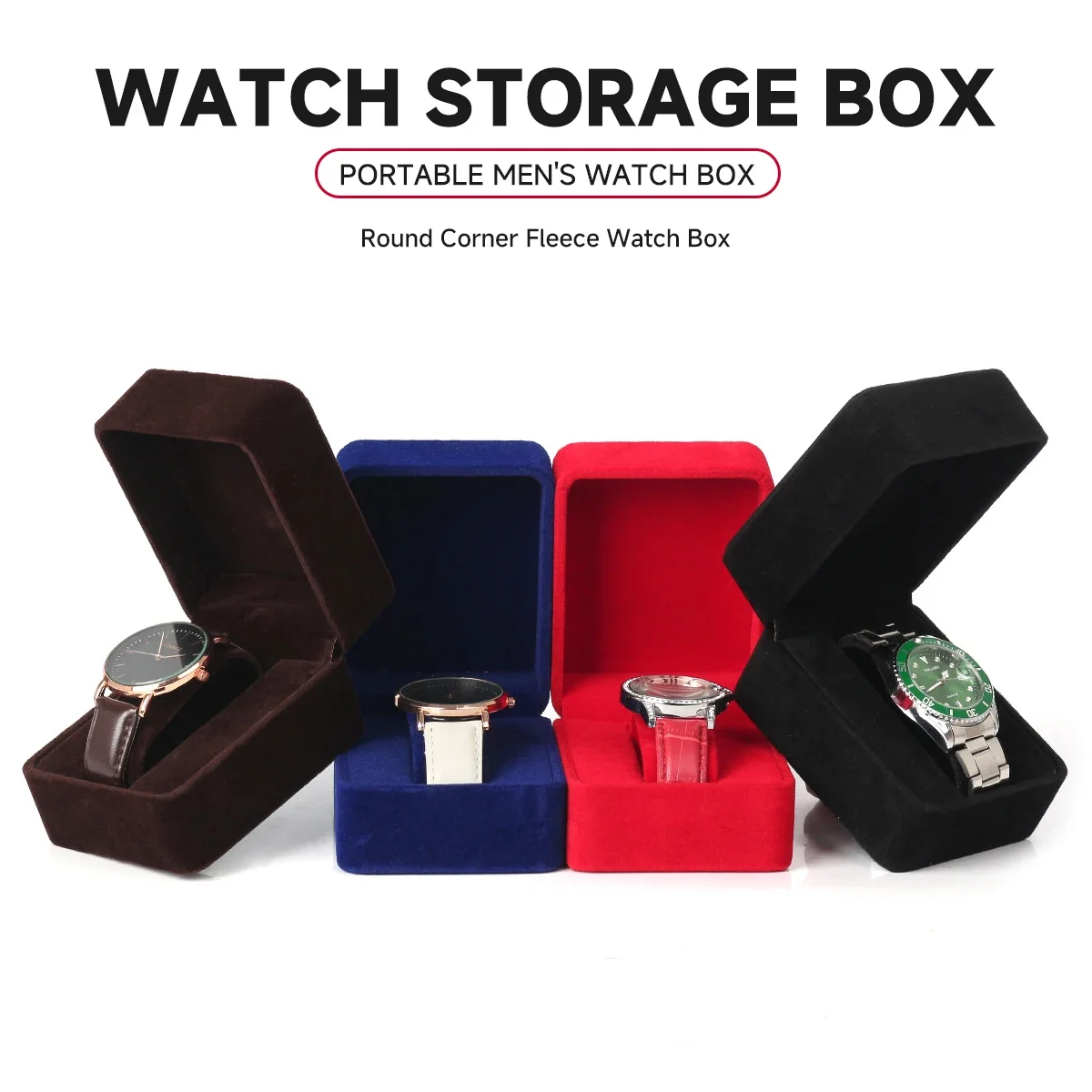Flanell Uhr Verpackung Boxen Fall Display Halter Armband Schmuck Lagerung Organizer Für Frau Mann