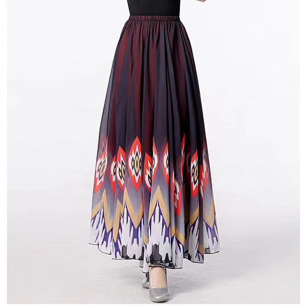 Danza popolare cinese classica flamenco danza esecutore abiti per le donne prestazione sul palco gonne da ballo costumi a 720 gradi