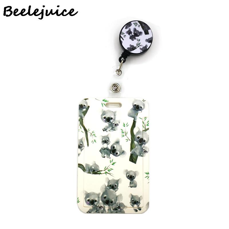 Porte-clés en forme de Koala, joli collier Horizontal, Animal mignon, sangle de cou, lanière, porte-badge: 3