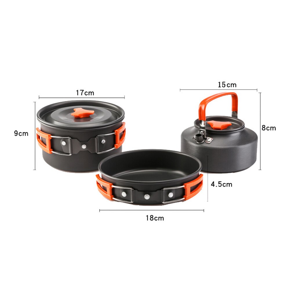 Protable Outdoor cookware Camping cookware set camping tableware cooking set travel tableware Cutlery Utensils Hiking Picnic Set
