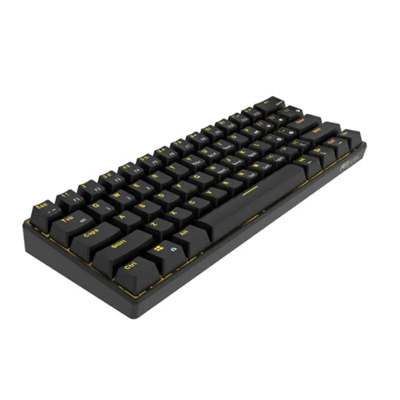 Real Kludge RK61 bluetooth con conexión de modo doble 60% oro/azul hielo retroiluminado Teclado mecánico para jugar-interruptor azul blanco