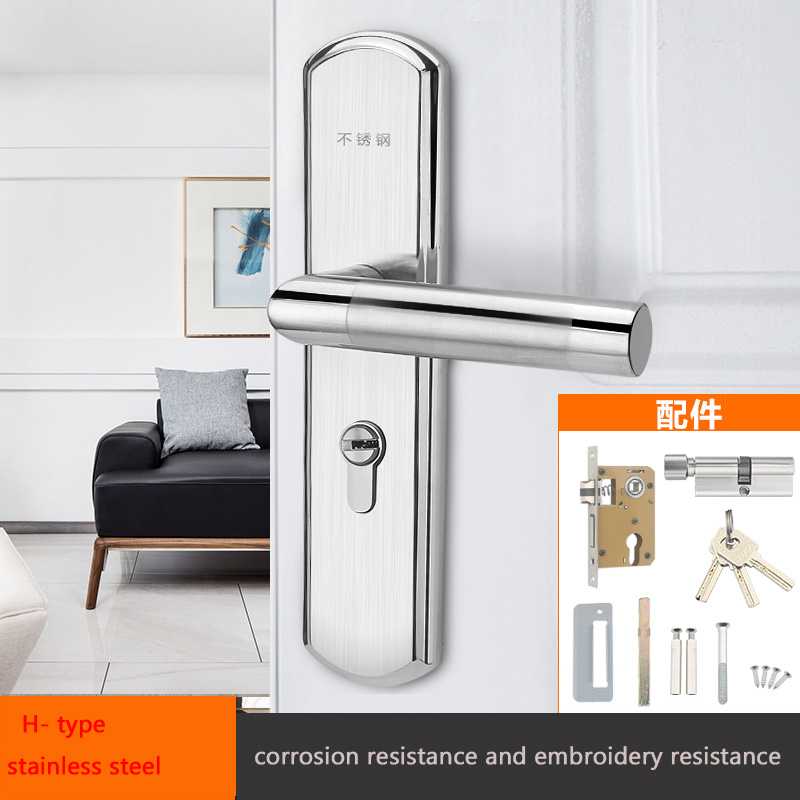 Slaapkamer Deurslot Set Intern Huis Met Sleutel Hout Veiligheidsdeurslot Voor Huis Deuren Knoppen Voor Deur Interieur Huis Beveiligingsslot: nikkel