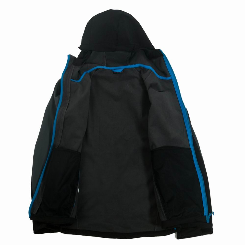 Huayuzh Regenjas voor heren, waterdicht, lichte regenjas, camping, wandelen, ademend, opvouwbare softshelljas met capuchon, Donkerblauw, XL