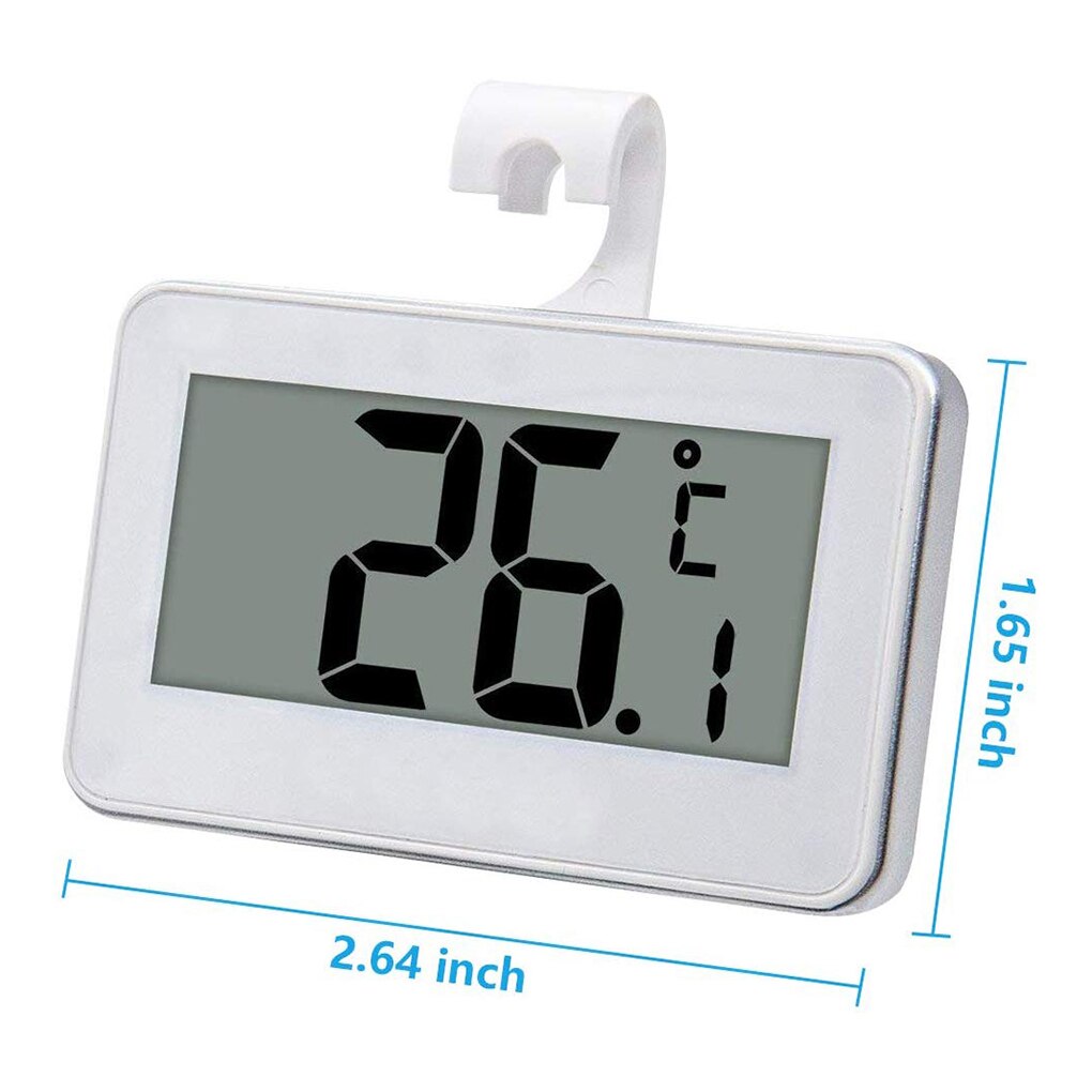LCD Digital Screen Precision Refrigerator Thermometer Adjustable Stand Magnet Waterproof Digital Thermometer: Default Title