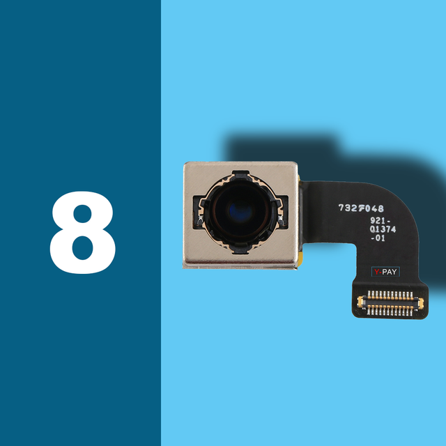 Original rear camera for iphone 7 8 x xr xs max 11pro 12 pro large rear camera flexible cable replacement for iphone x camera: rear camera for ip8