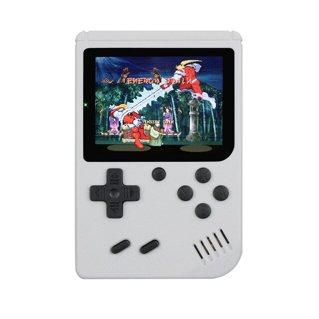 2021 nuovi giochi 400 integrati batteria da 1000mAh Console di gioco portatile Video retrò Gamepad 2 giocatori raddoppia lettore di giochi LCD da 3.0 pollici: White